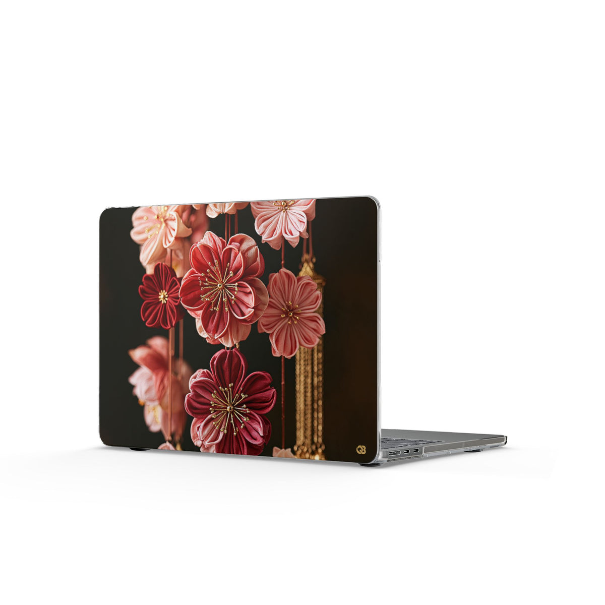 Silk Blossom Kanzashi · Clear Hard Case for MacBook · Pink