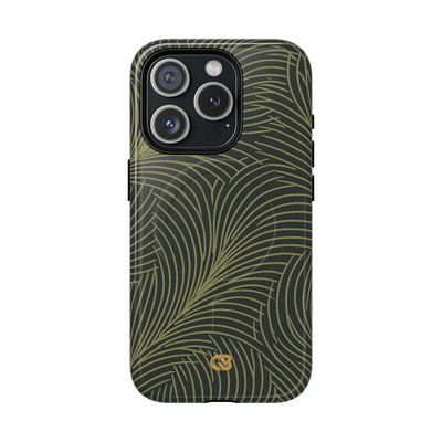 Green Tough 2.0 Magsafe Phone Case for iPhone - Dark Olive Plume