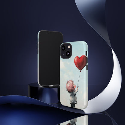 Heart Balloon Glow iPhone 13 Mini Case - Tough