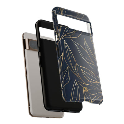 Gilded Navy Foliage · Tough Phone Case for Google Pixel