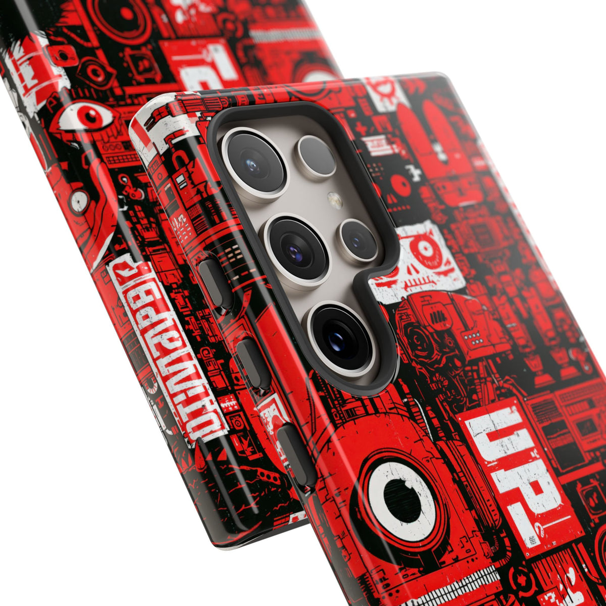 Neo Mecha Collage · Tough Phone Case for Samsung · Red