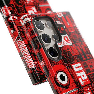 Neo Mecha Collage · Tough Phone Case for Samsung · Red