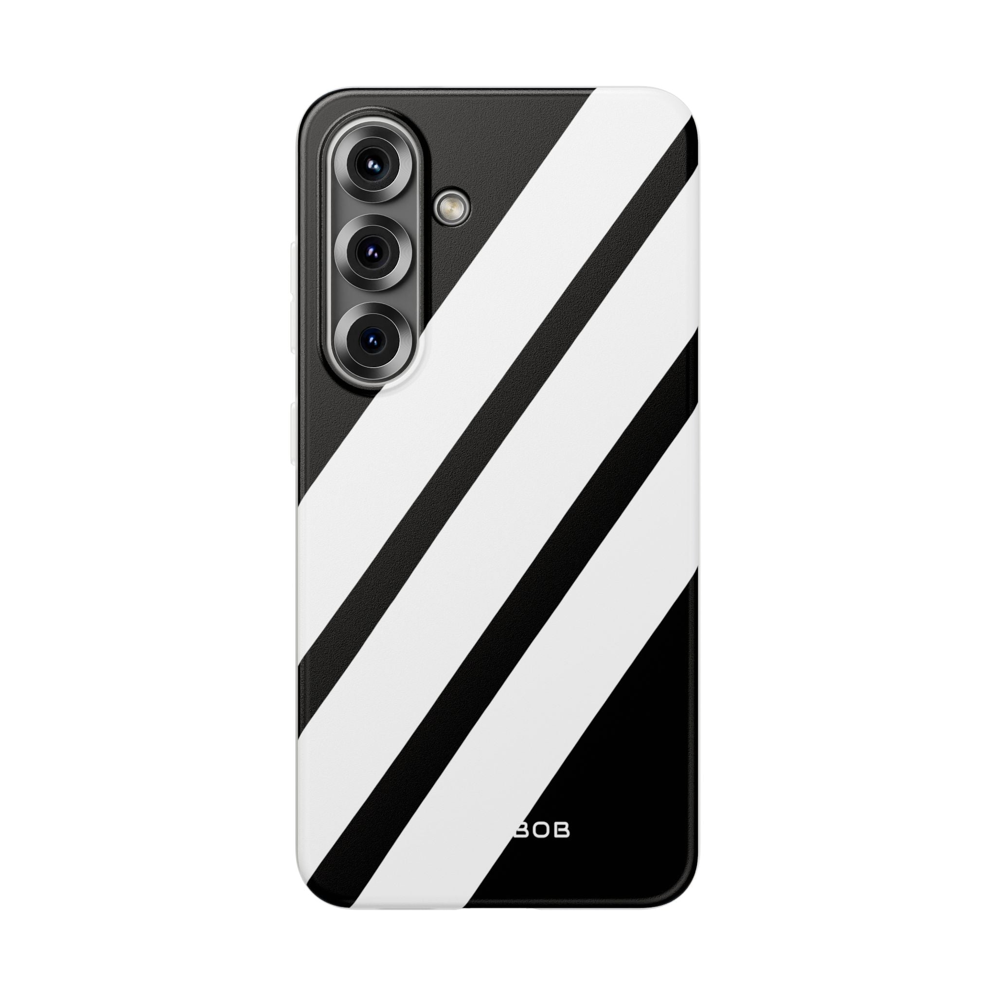 Diagonale Streifen Noir Samsung S25 Case - Soft
