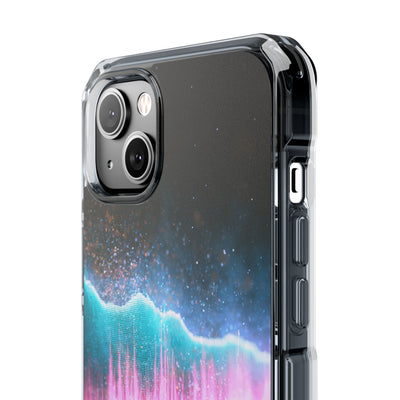 Digital Frequency · Clear Impact Magnetic Phone Case for iPhone · Pink