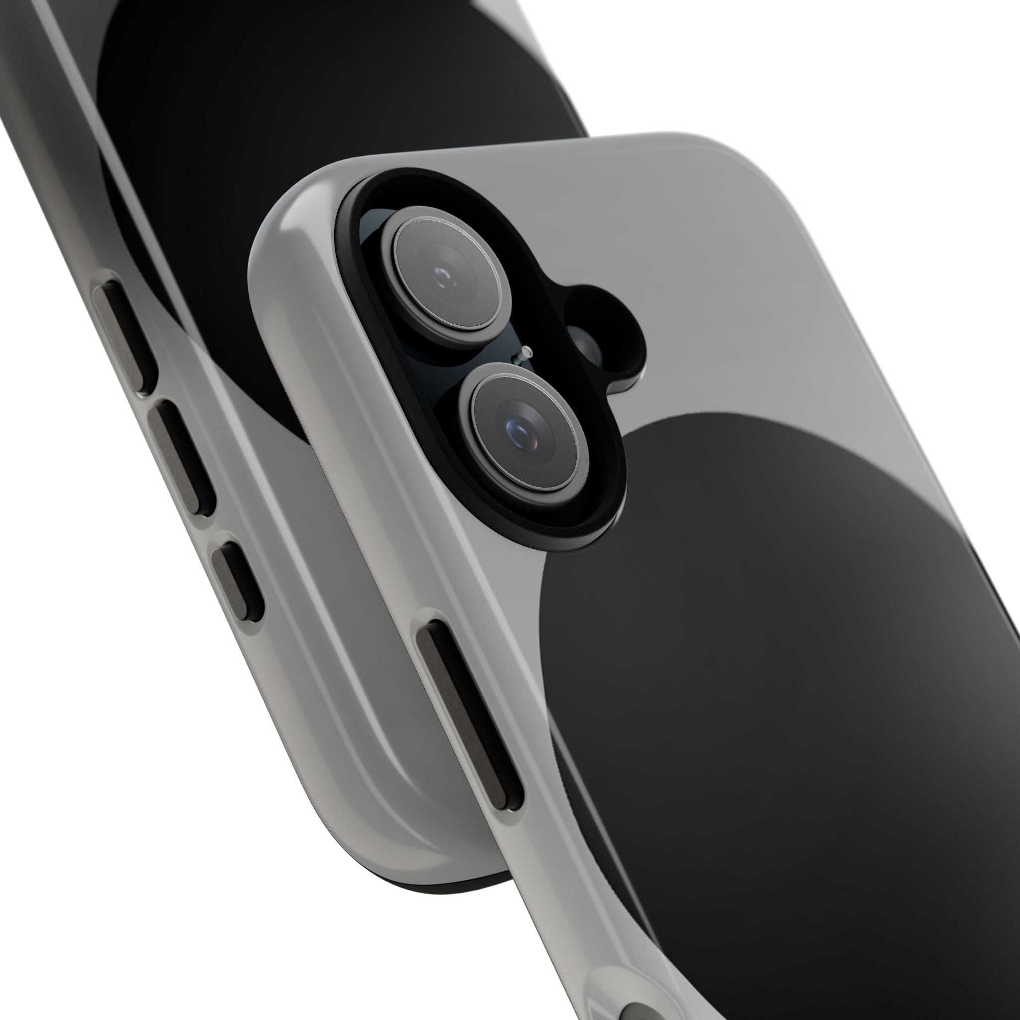 Grey Tough Phone Case for iPhone - Matte Onyx Sphere