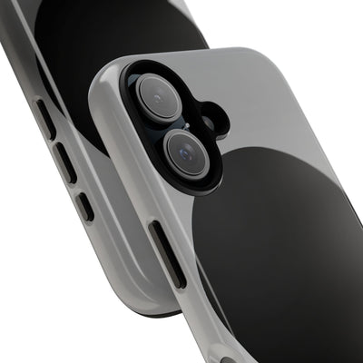 Grey Tough Phone Case for iPhone - Matte Onyx Sphere