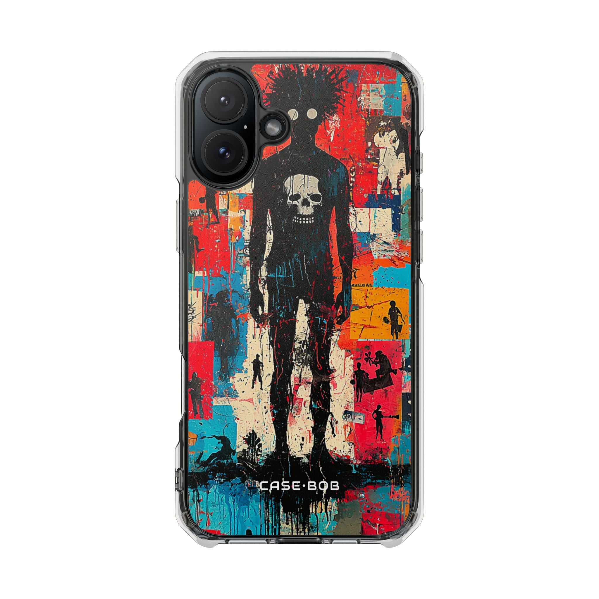 Spiky Skull Silhouette iPhone 16 Plus Cover - Impact