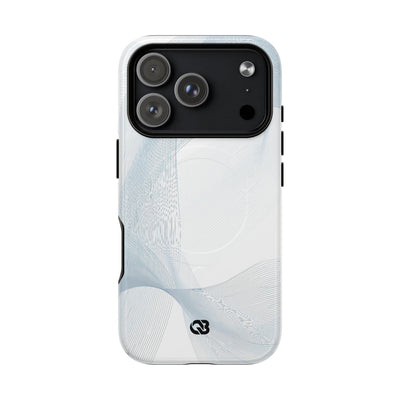 White Tough 2.0 Magsafe Phone Case for iPhone - Arctic Line Current