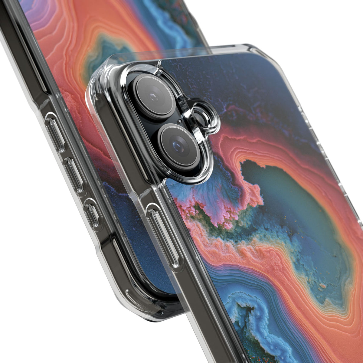 Luminous Resonance · Clear Impact Magnetic Phone Case for iPhone · Blue