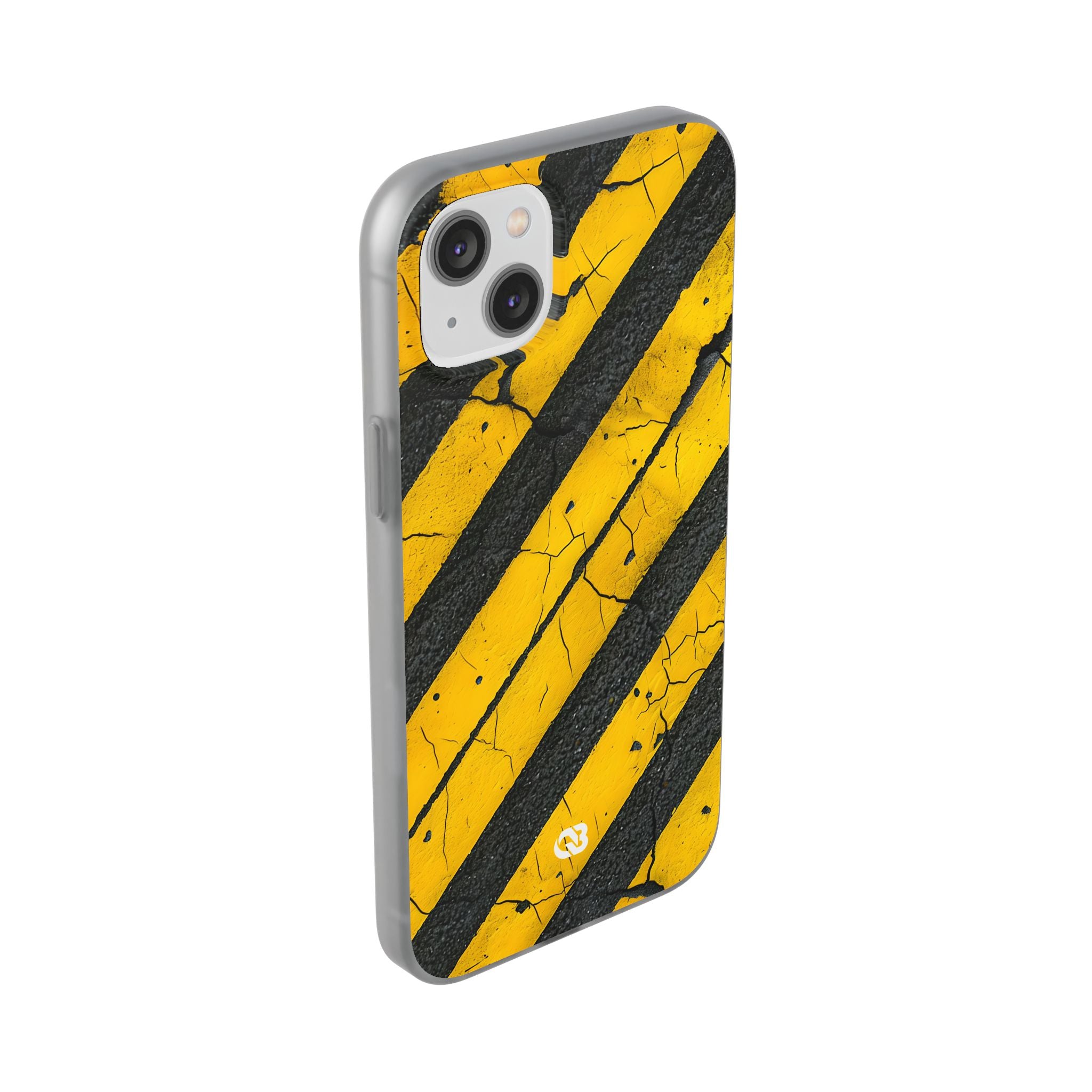 Cracked Hazard Stripes · Soft Phone Case for iPhone