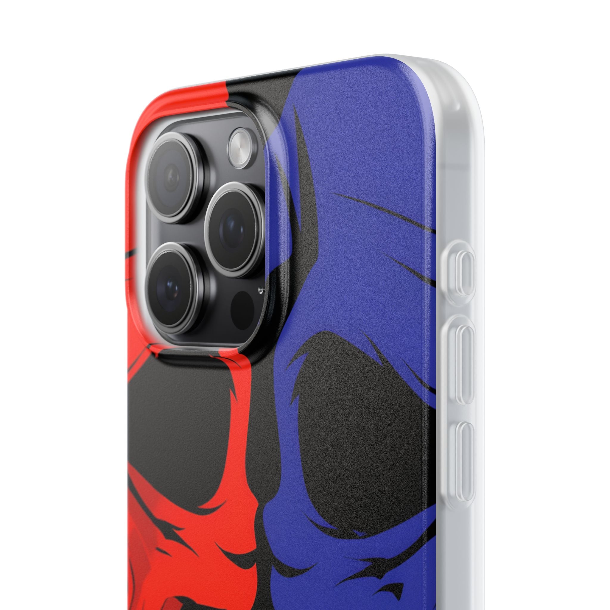 Crimson Cobalt Skulls · Soft Phone Case for iPhone