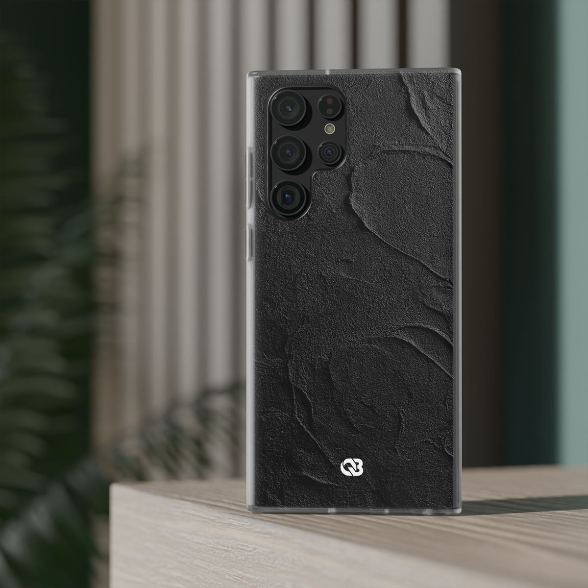 Obsidian Stucco Relief · Lite Phone Case for Samsung · Black