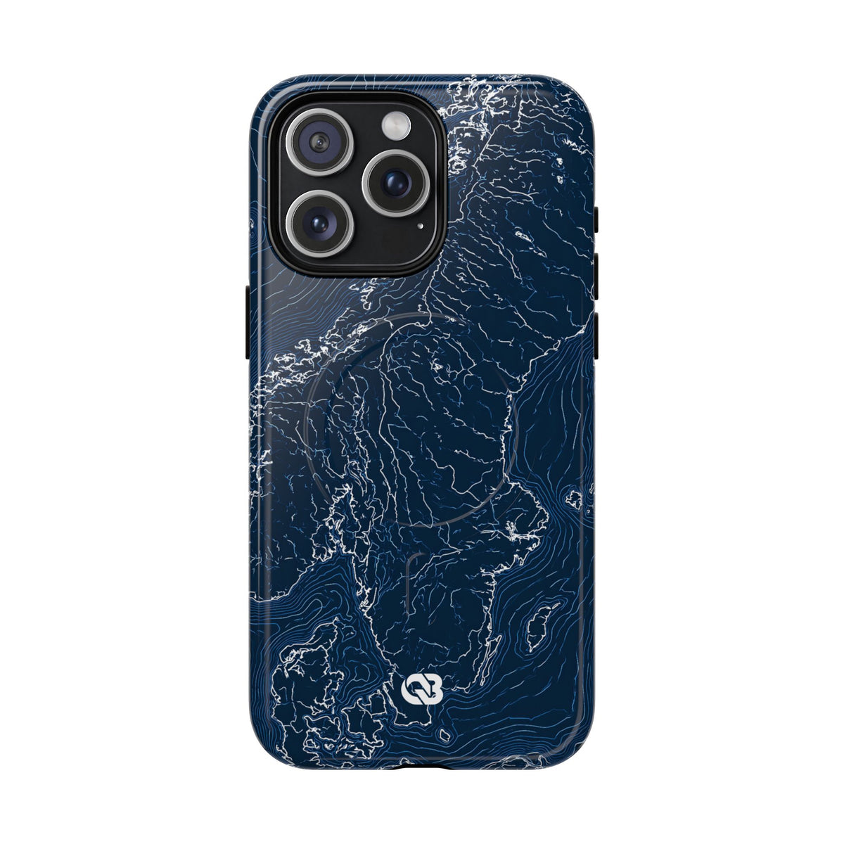 Nordic Contour Chart · Tough 2.0 Magnetic Phone Case for iPhone · Blue