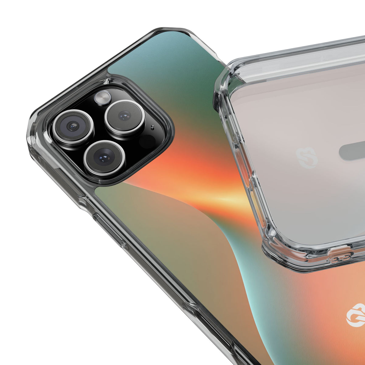 Radiant Contour · Clear Impact Magnetic Phone Case for iPhone · Orange