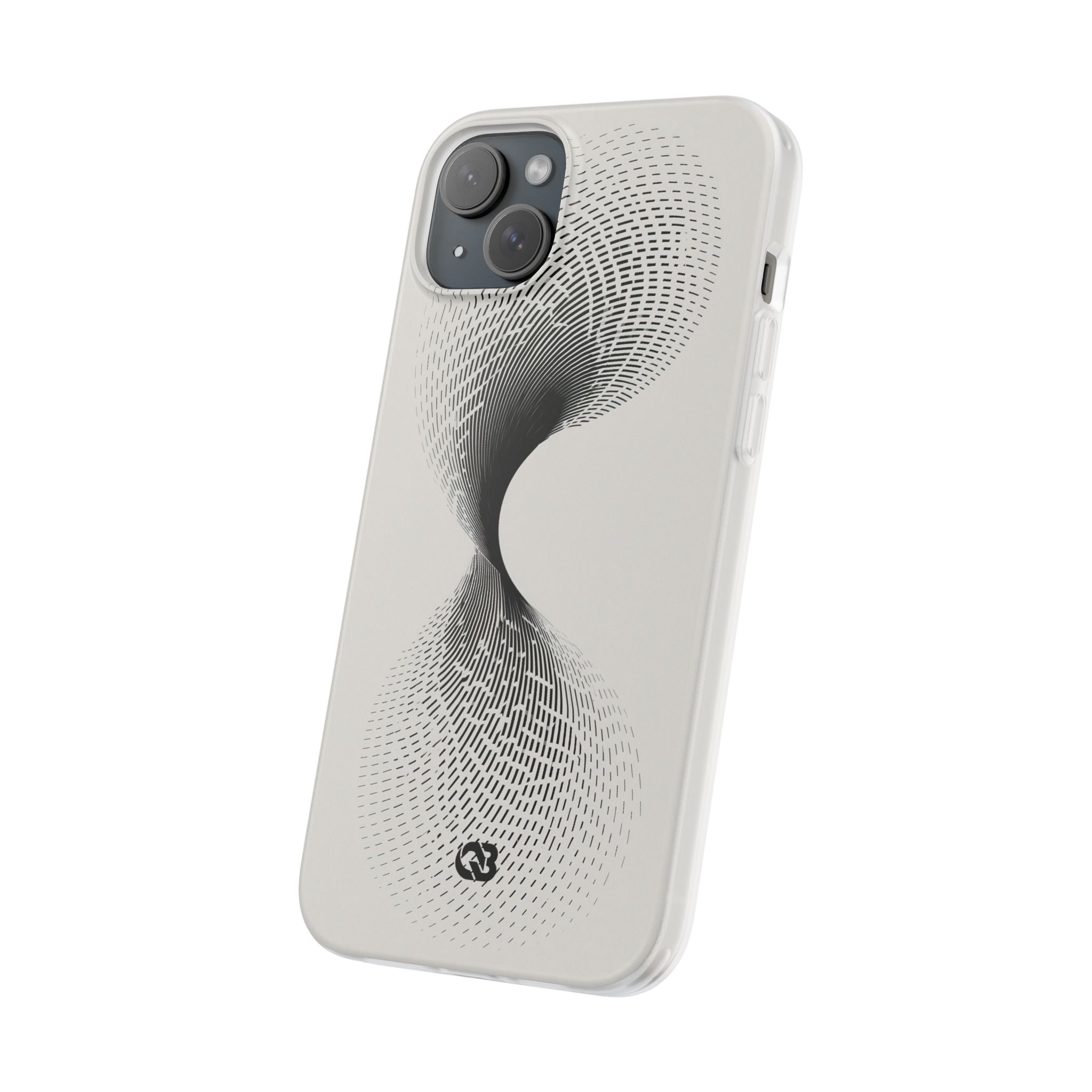 White Lite Phone Case for iPhone - Linear Torsion Grid