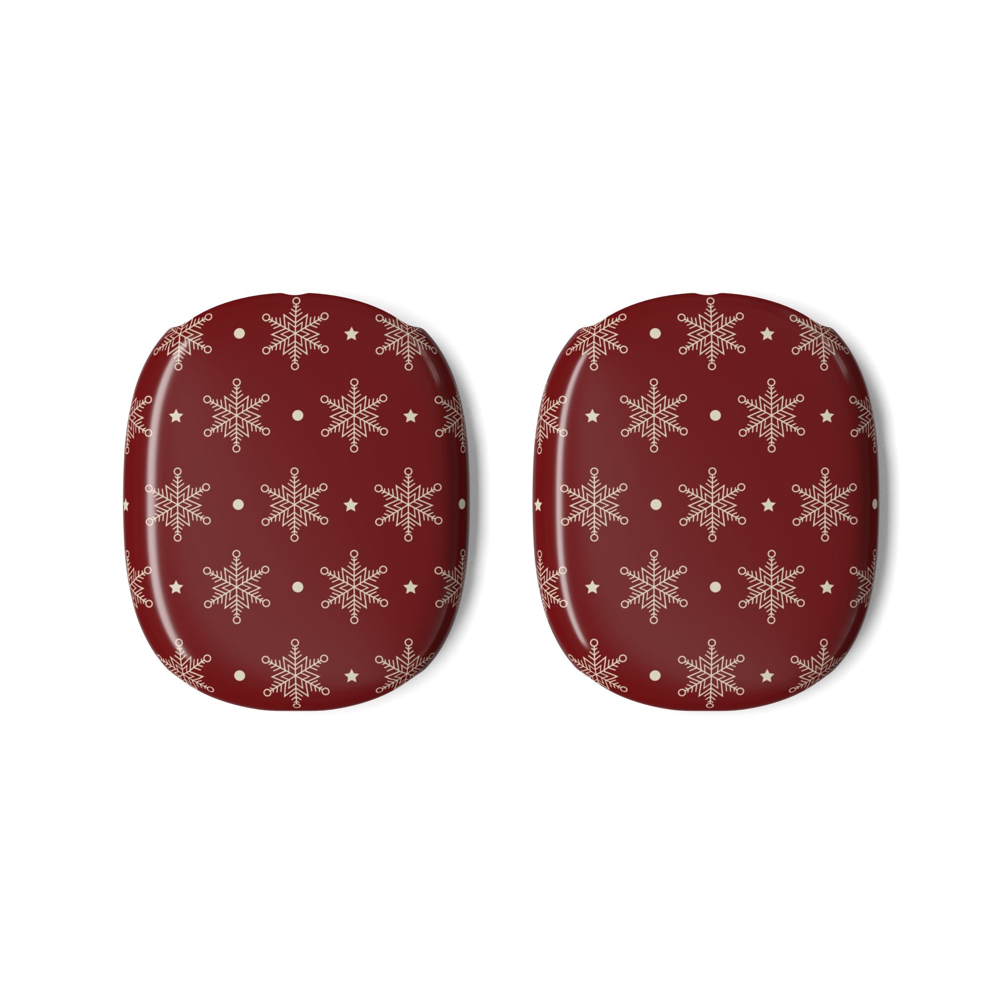 Cream Snowflakes Crimson - AirPod Max Case