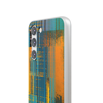 Cyber Glitch Stream · Lite Phone Case for Samsung · Teal