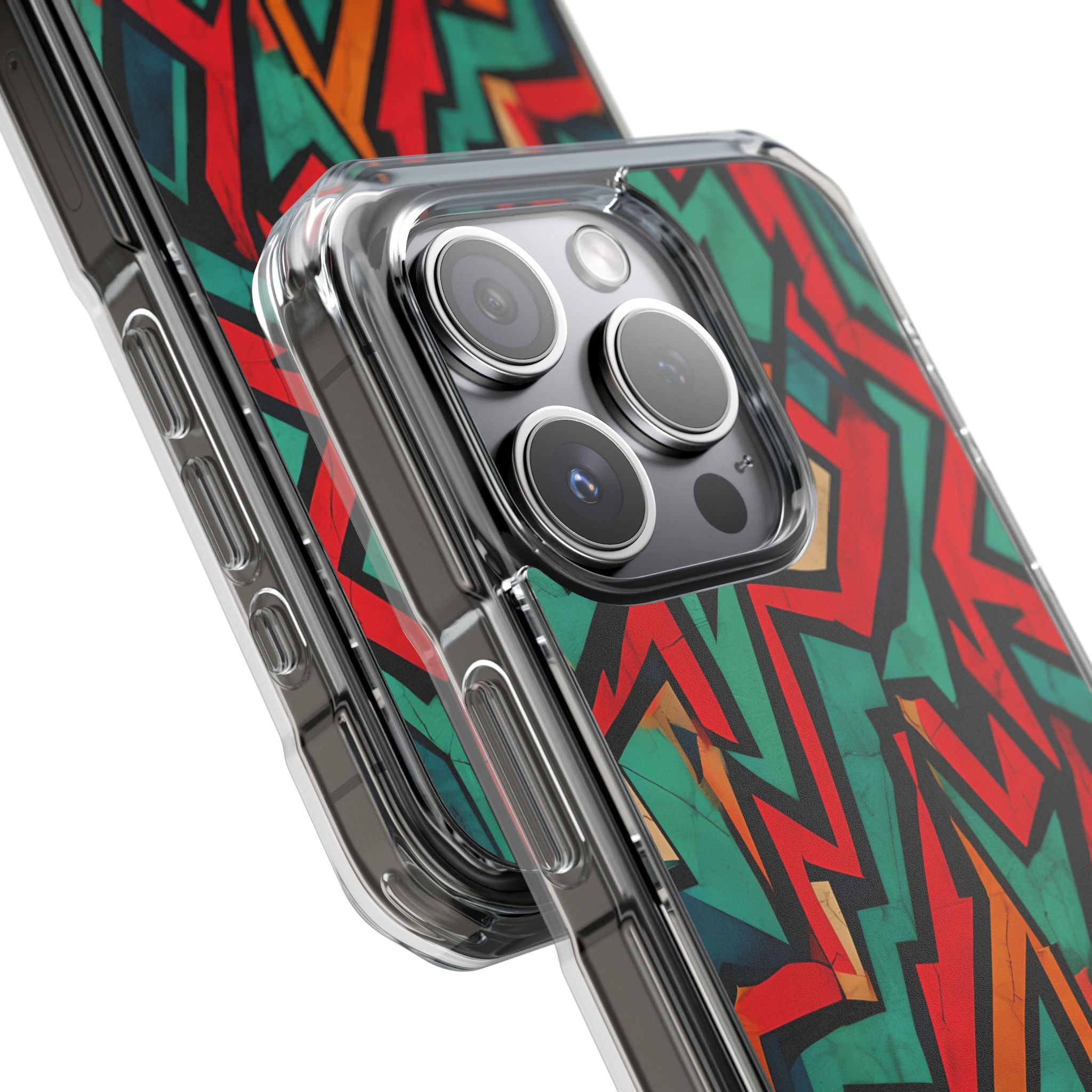 Jagged Teal Static · Impact Phone Case for iPhone · Magsafe