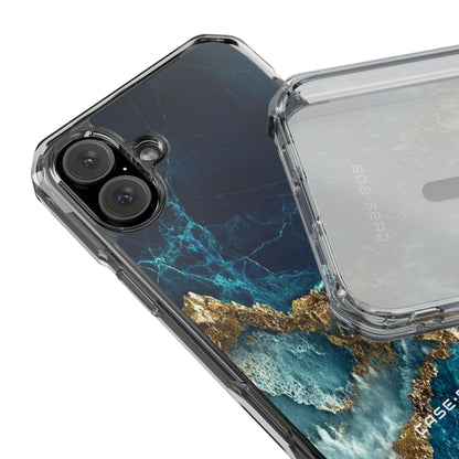 Jagged Gold Split iPhone 16 Plus Case - Impact