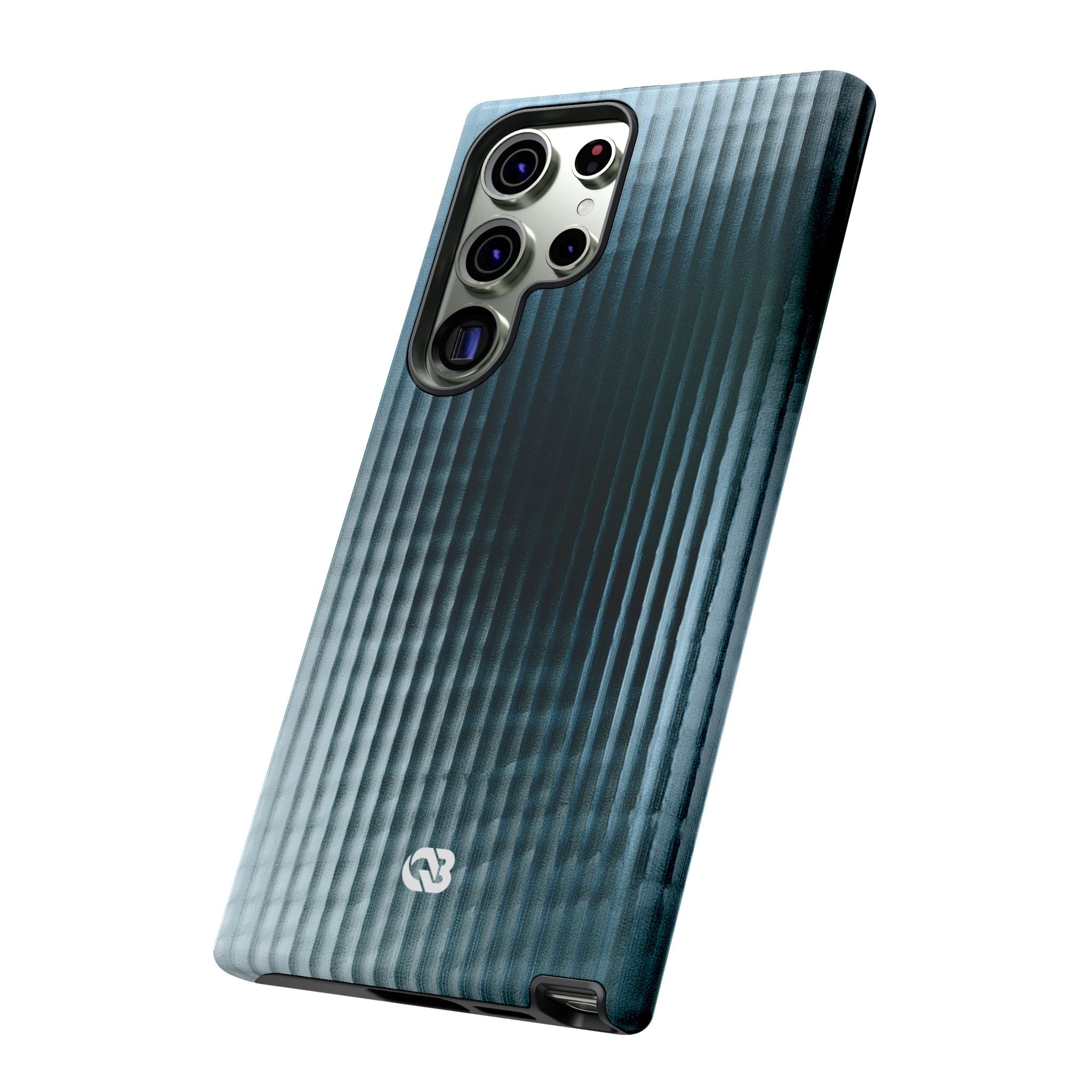 Blue Tough Phone Case for Samsung - Glacial Reeded Glass