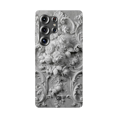Rococo Marble Rose · Lite Phone Case for Samsung · White