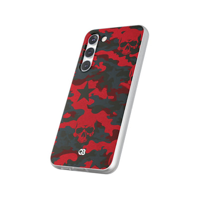Crimson Skull Camo · Lite Phone Case for Samsung · Red