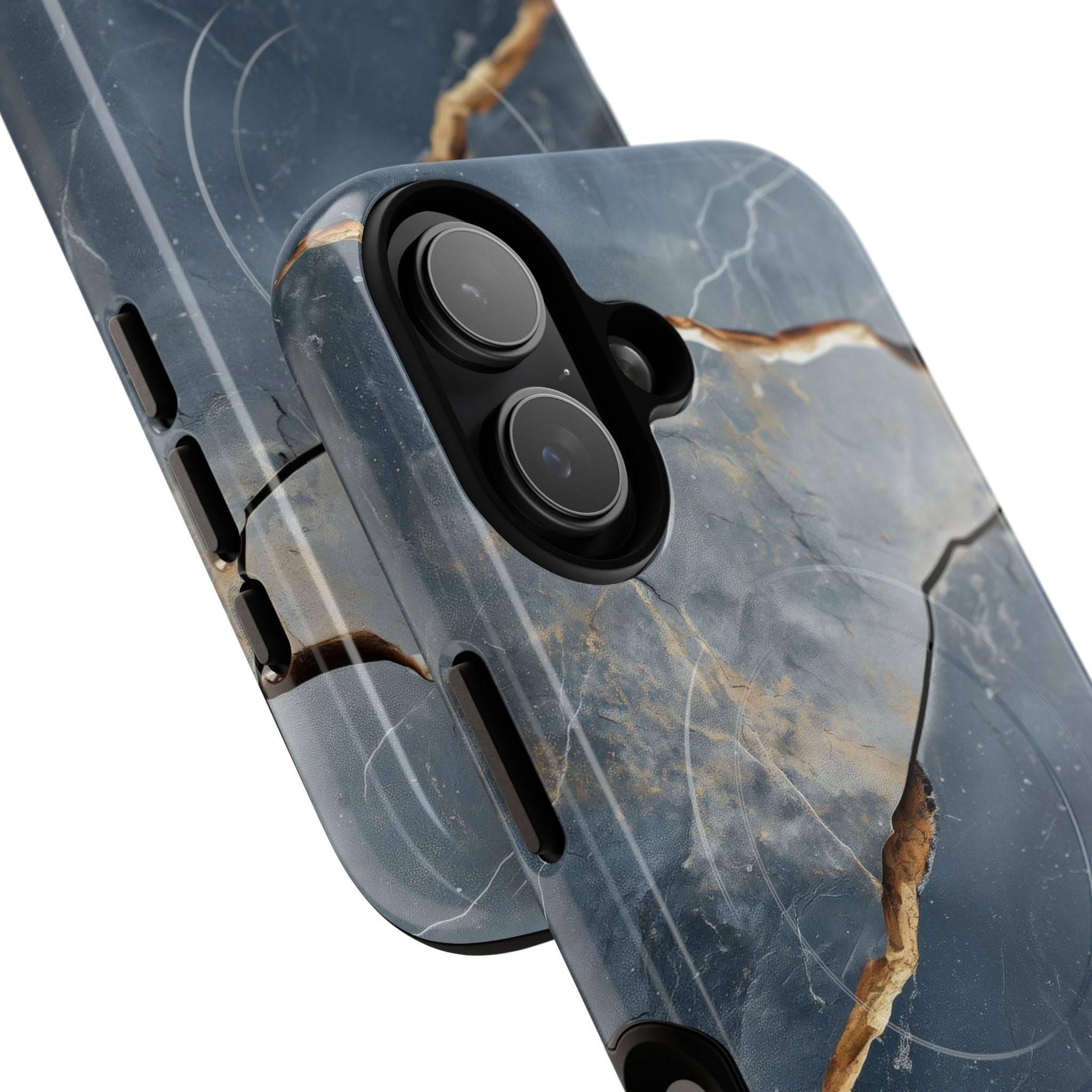 Jagged Vein Navy iPhone 17 Case - Tough+ - CASE•BOB