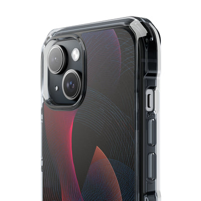 Black Impact MagSafe Phone Case for iPhone - Cobalt Crimson Flux