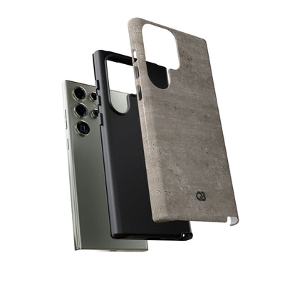 Grey Tough Phone Case for Samsung - Brutalist Stone Grit