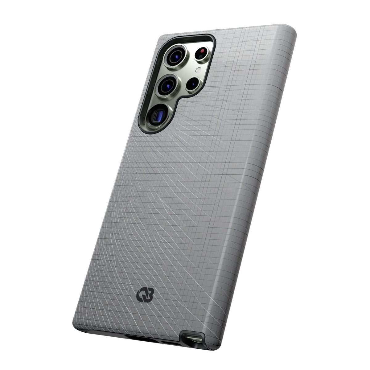 Grey Tough Phone Case for Samsung - Chrome Mesh Warp