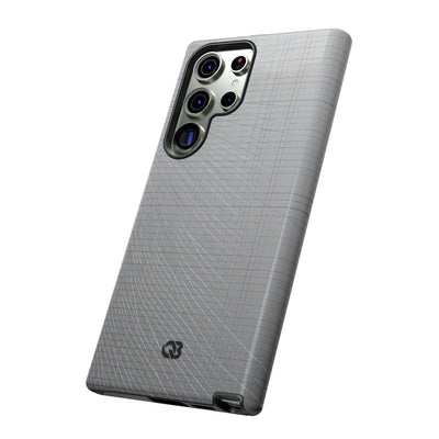 Grey Tough Phone Case for Samsung - Chrome Mesh Warp