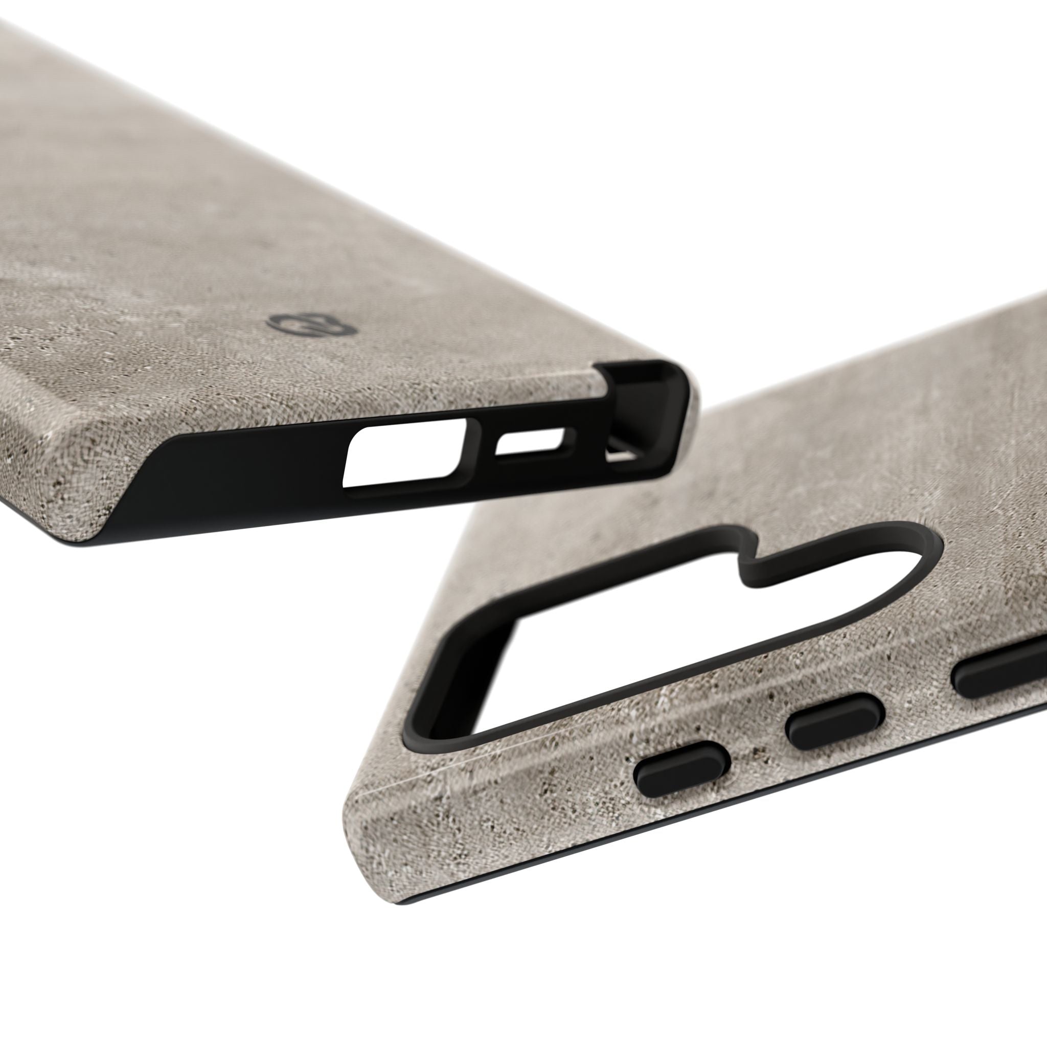 Grey Tough Phone Case for Samsung - Brutalist Stone Grit