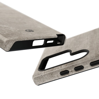 Grey Tough Phone Case for Samsung - Brutalist Stone Grit
