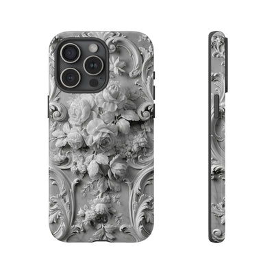 Rococo Marble Rose · Tough Phone Case for iPhone · White