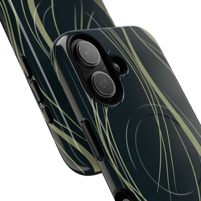 Green Tough 2.0 Magsafe Phone Case for iPhone - Obsidian Sage Flow