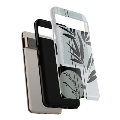 Grey Tough Phone Case for Google Pixel - Sage Bamboo Noir