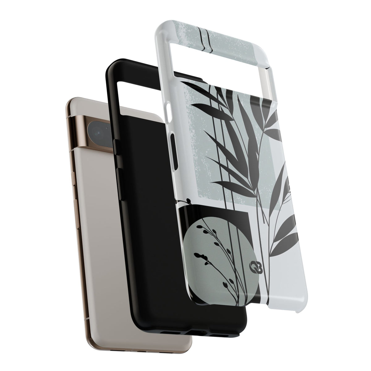 Zen Bamboo Silhouette · Tough Phone Case for Pixel ·  Green