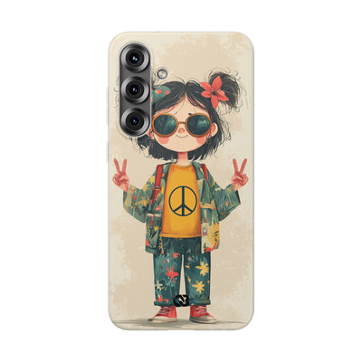 Retro Peace Girl · Soft Θήκη για Samsung