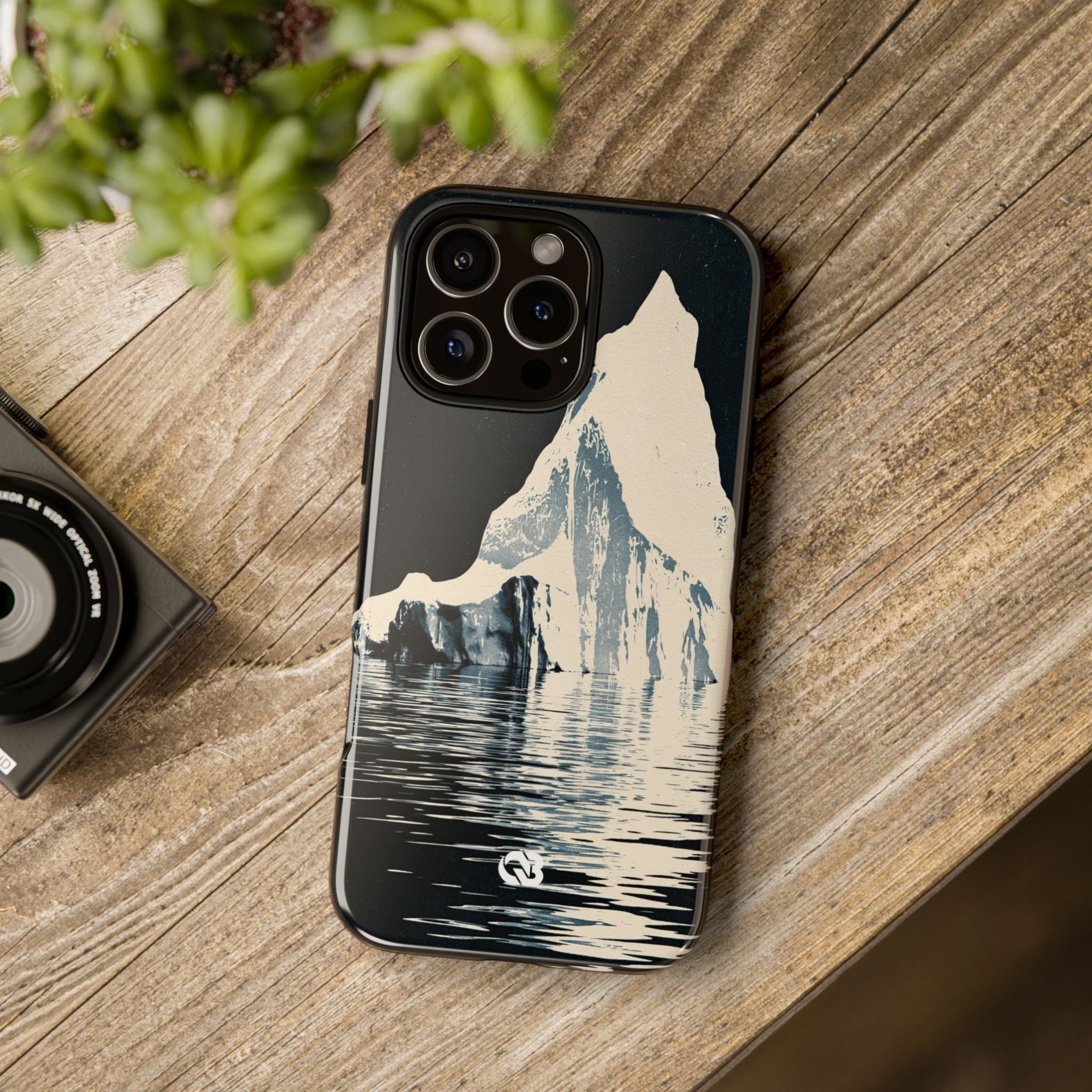 Blue Tough Phone Case for iPhone - Frozen Navy Monolith