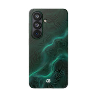 Teal Lite Phone Case for Samsung - Neon Jade Contour
