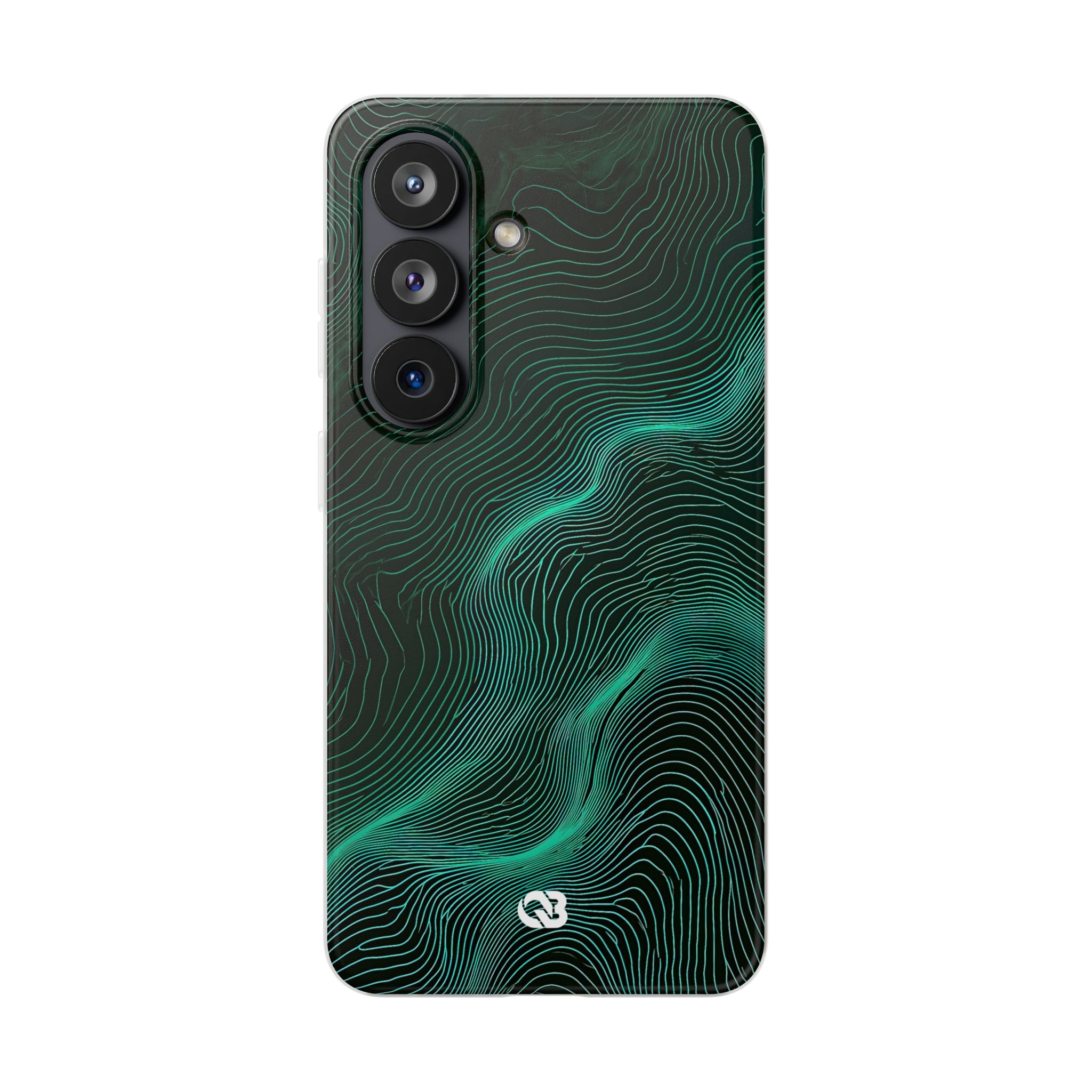 Teal Lite Phone Case for Samsung - Neon Jade Contour