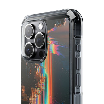 Prismatic Circuit · Clear Impact Magnetic Phone Case for iPhone · Black