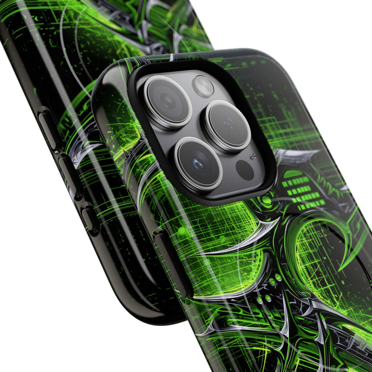 Cyber Sigil Grid · Tough 2.0 Magnetic Phone Case for iPhone · Green