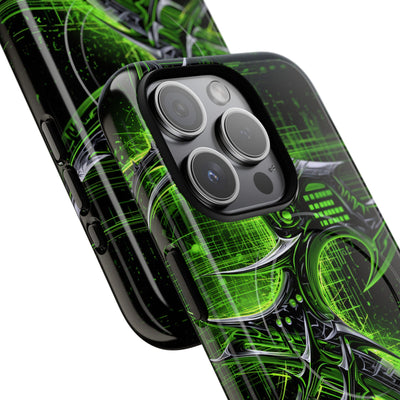 Cyber Sigil Grid · Tough 2.0 Magnetic Phone Case for iPhone · Green