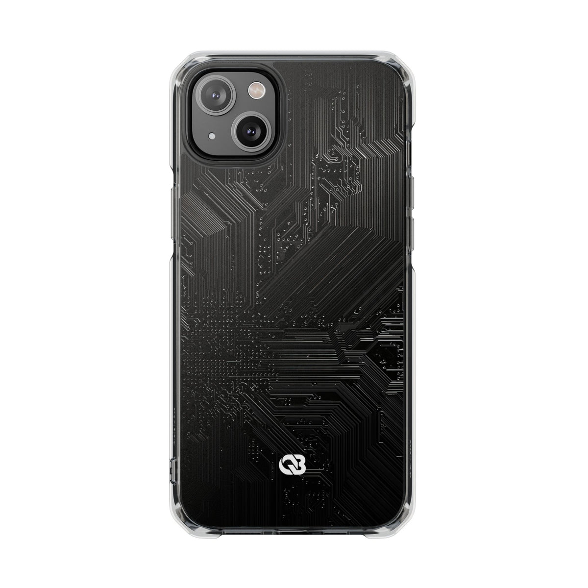 Obsidian Circuitry · Clear Impact Magnetic Phone Case for iPhone ·  Black