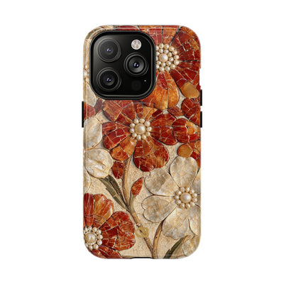 Carnelian Pearl Bloom · Tough 2.0 Magnetic Phone Case for iPhone · Orange