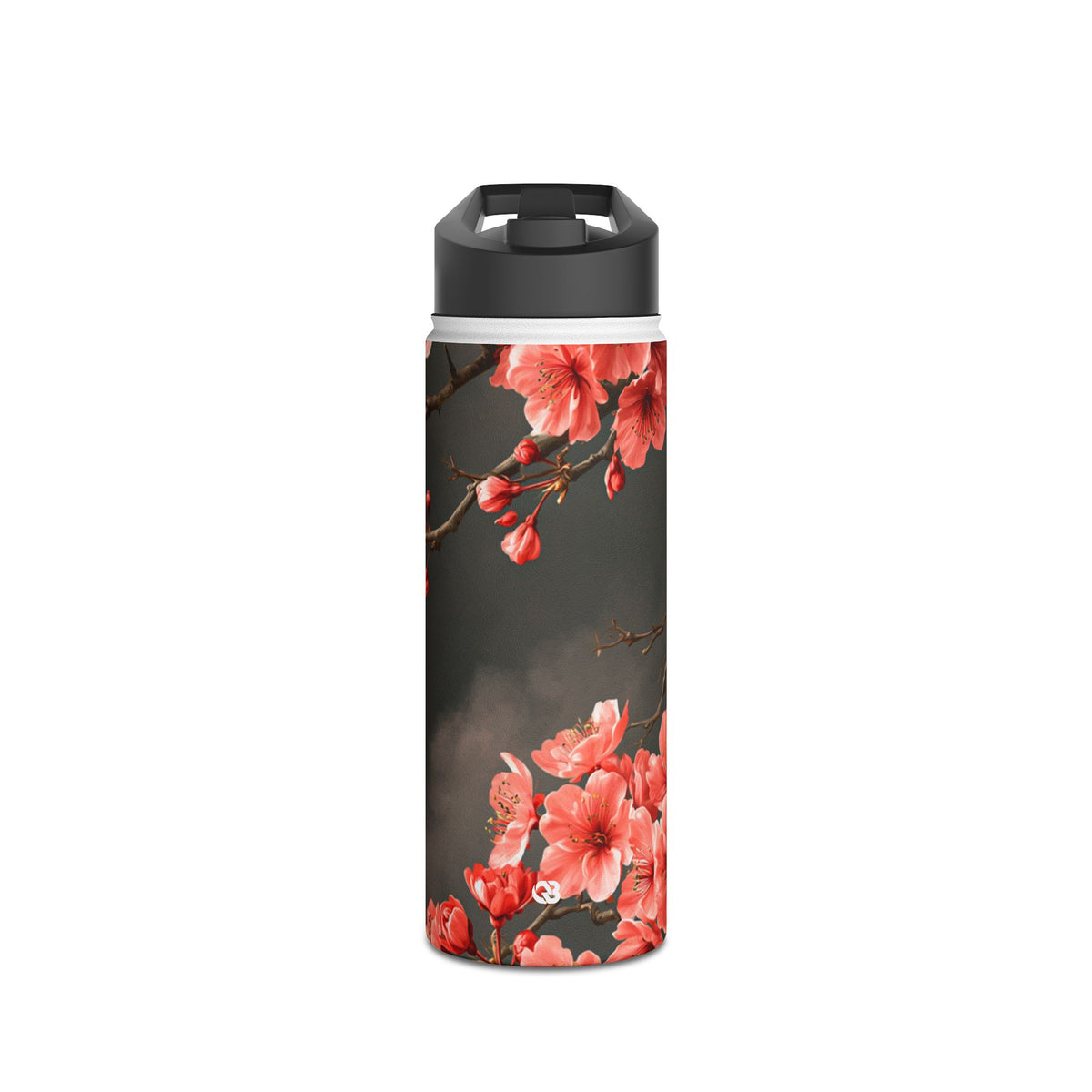 Dark Sakura Nocturne · Insulated Water Bottle · Black