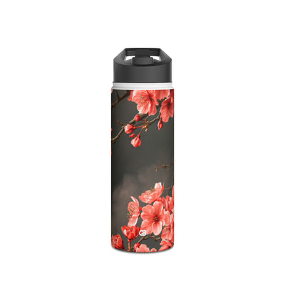Dark Sakura Nocturne · Insulated Water Bottle · Black