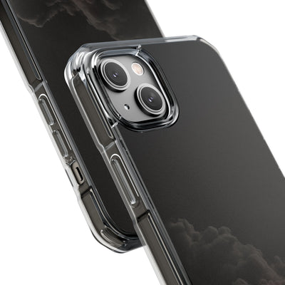 Crimson Fog Void · Clear Impact Magnetic Phone Case for iPhone ·  Black