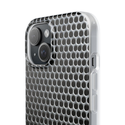 Silver Lite Phone Case for iPhone - Brutalist Steel Mesh